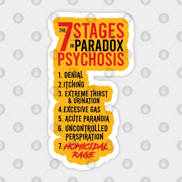 UMBRELLA ACADEMY 2: THE 7 STAGES IN PARADOX PSYCHOSIS Sticker by FunGangStore